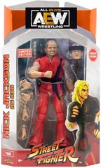 Jazwares All Elite Wrestling x Street Fighter Nick Jackson (Ken) 6-in Action Figure GameStop Exclusive